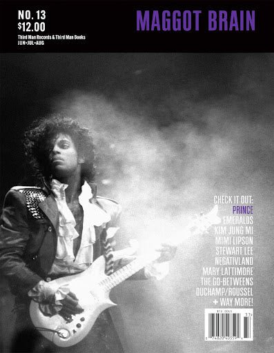 Maggot Brain #13 features #Prince essays by Greil Marcus, Michael A. Gonzales and Ann Powers. Published by @ThirdManRRS 
--illustrated by Marly Beyer