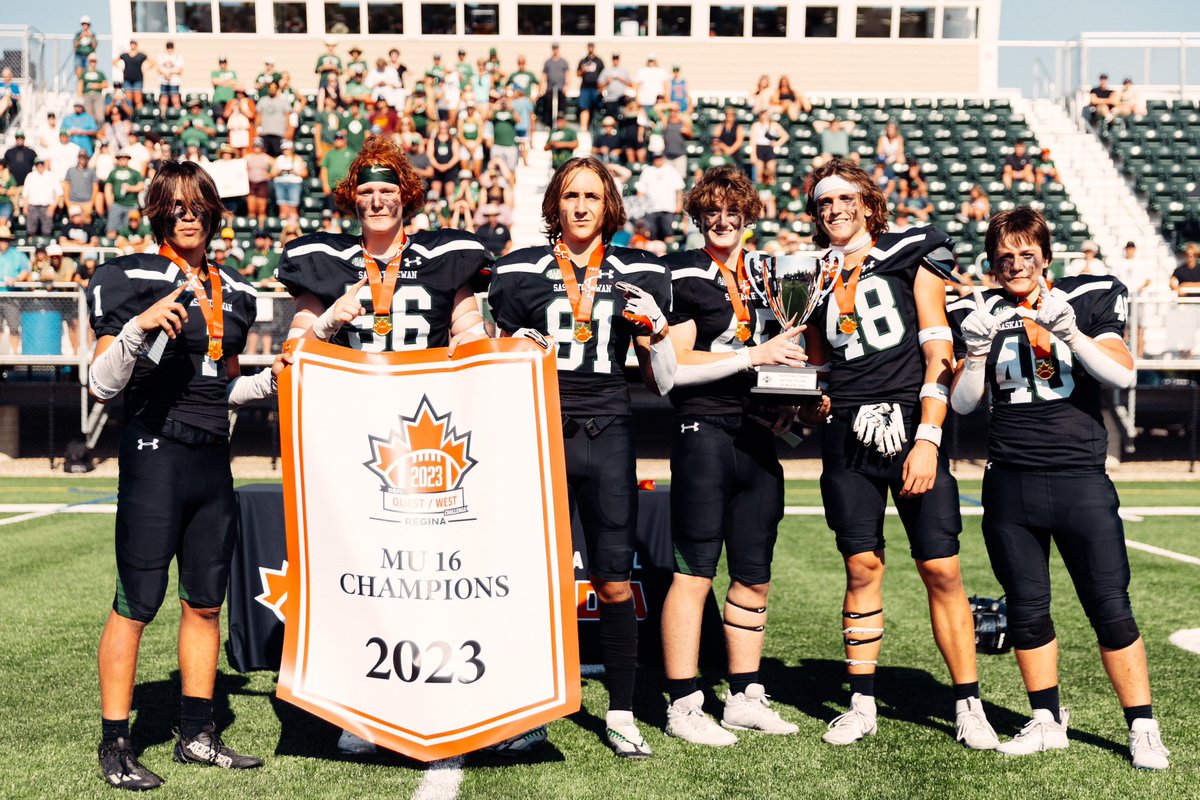 FootballCanada's tweet photo. Introducing your U16 Western Challenge Champions… Team Saskatchewan!! 🥇🔥

#u16west23 
📸: @shootwithscrapes https://t.co/c5XmBlvWg8