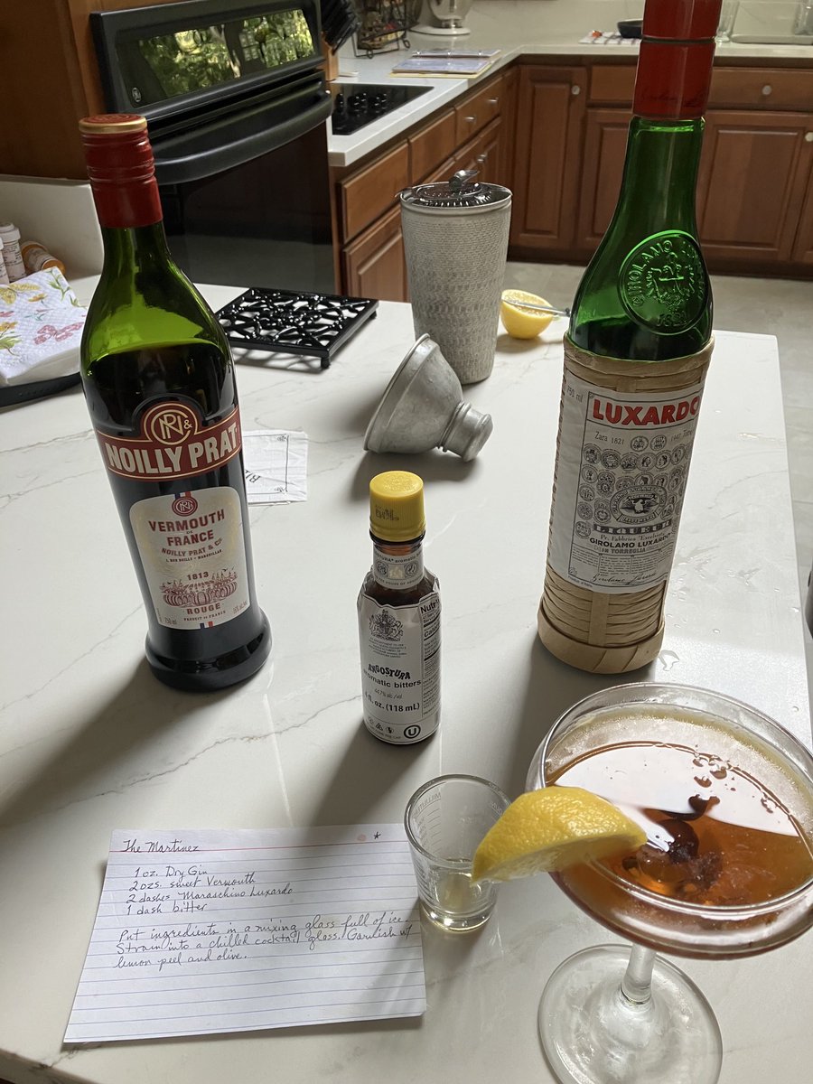 No cocktail I make tastes as different from time to time as The Martinez. I don’t know why, but it does. All good, though. Recipe in photo.