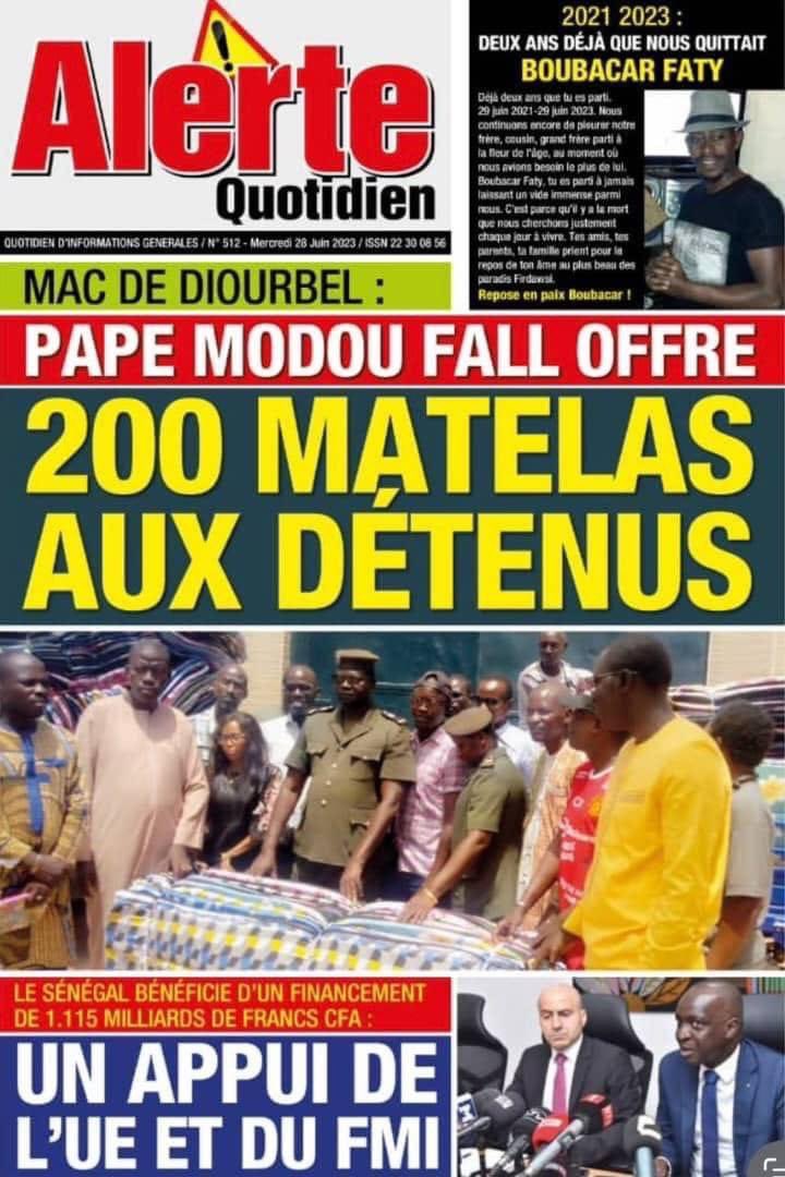 Modou__FALL's tweet photo. A la Une d’Alerte quotidien! https://t.co/cWHMC3KJZY