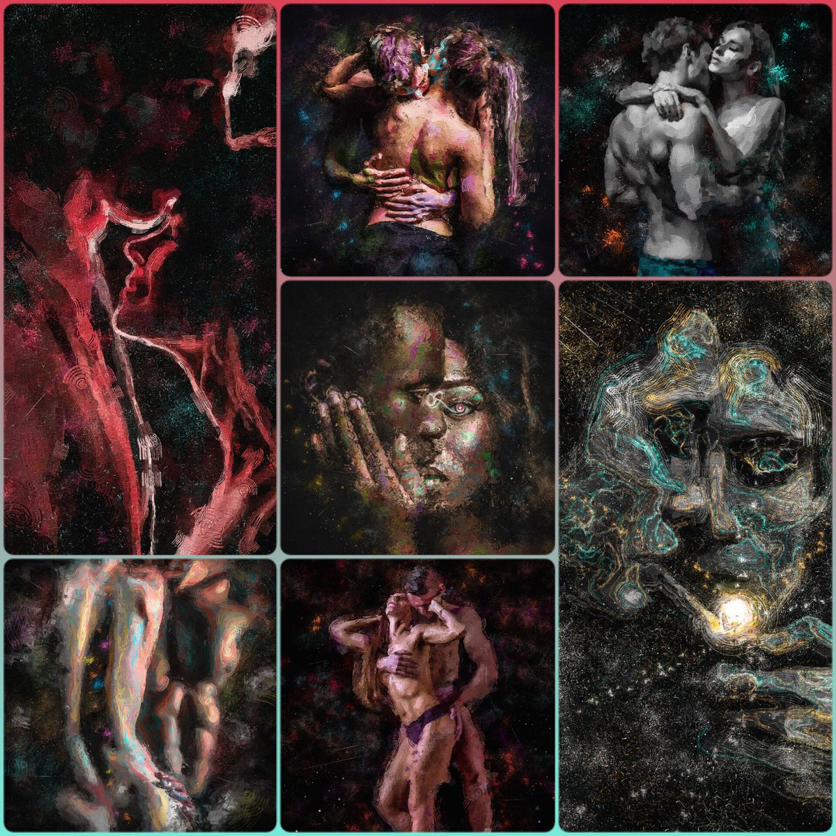 Hi Fam! 🌹

🎨New Drop🎨

"Prisoners of Love"  💙💑
Collection "Prisoners of Love"

"My heart burns with the flame
of your love
In your fire, my soul dances joyfully"

"دلم می‌سوزد از شعله عشقت
در آتش تو، جانم رقصان است"

▪On "Objkt"
▪Link: 👇

objkt.com/profile/tz1hDW…