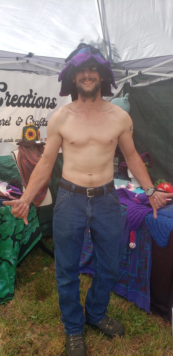 KaTapillars_Art's tweet photo. My heart is so full!! I'm so humble to be blessed with so many amazing humans around me. 💜
#festivallife #crochet #cosplay #forestfun #pagans #myhumans https://t.co/1q6Aby63Gm
