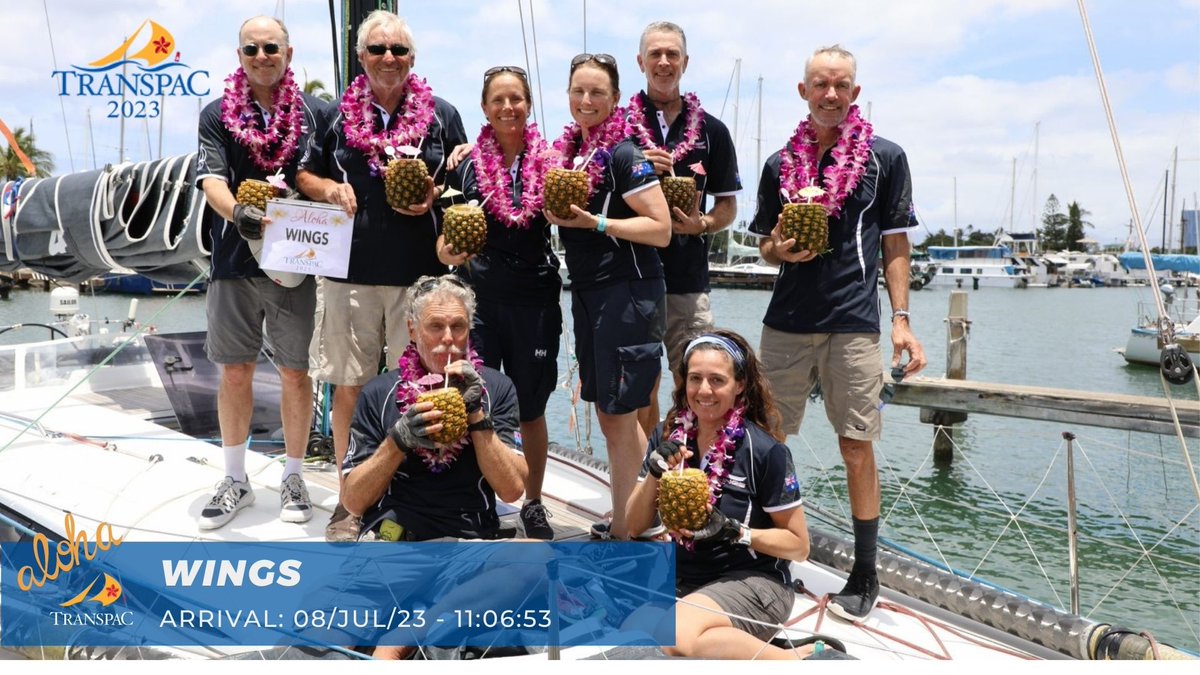 Aloha to two of our daytime arrival finsihers today! NIGHT'S WATCH and WINGS both from Division 7 presented by Boatswain Locker started on June 27 and, after 11 days made it to Hawaii! 

Watch the results unfold (preliminary still!) on YachtScoring: buff.ly/3D3cgZp