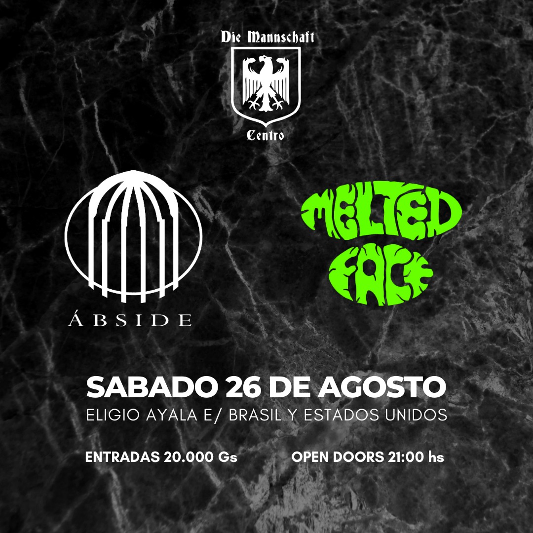 absidepy's tweet image. El sábado 26 de Agosto los esperamos en @diemannschaftpy 🔥🔥🔥

Banda invitada: #MeltedFace
Entradas: 20.000gs.
Open Doors: 21hs.

#Ábside
#rockpy
#rocknacional
#diemannschaft