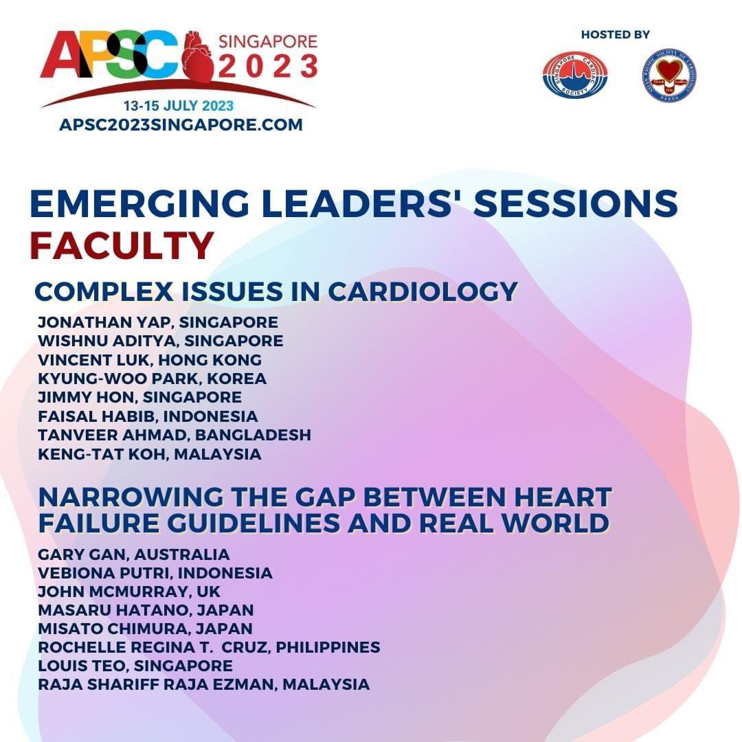 Upcoming EL's session in APSC Congress Singapore 
#APSC023Singapore