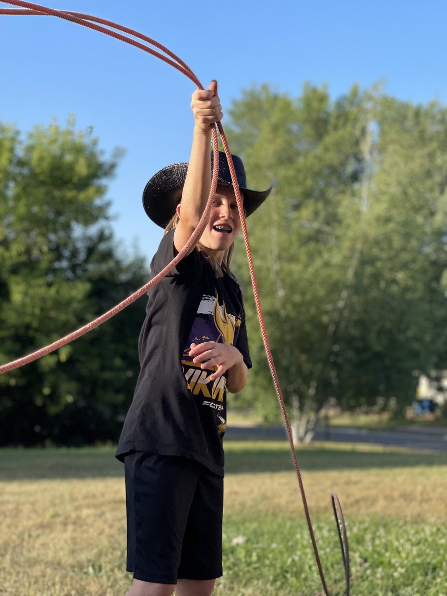 Molly_Struggles's tweet photo. My son Theodore learning about roping
from his cousin. I’m honored he has become Ted Lasso. #TedLasso #spoonerrodeo #rodeo https://t.co/EIuAOpZ5Qh