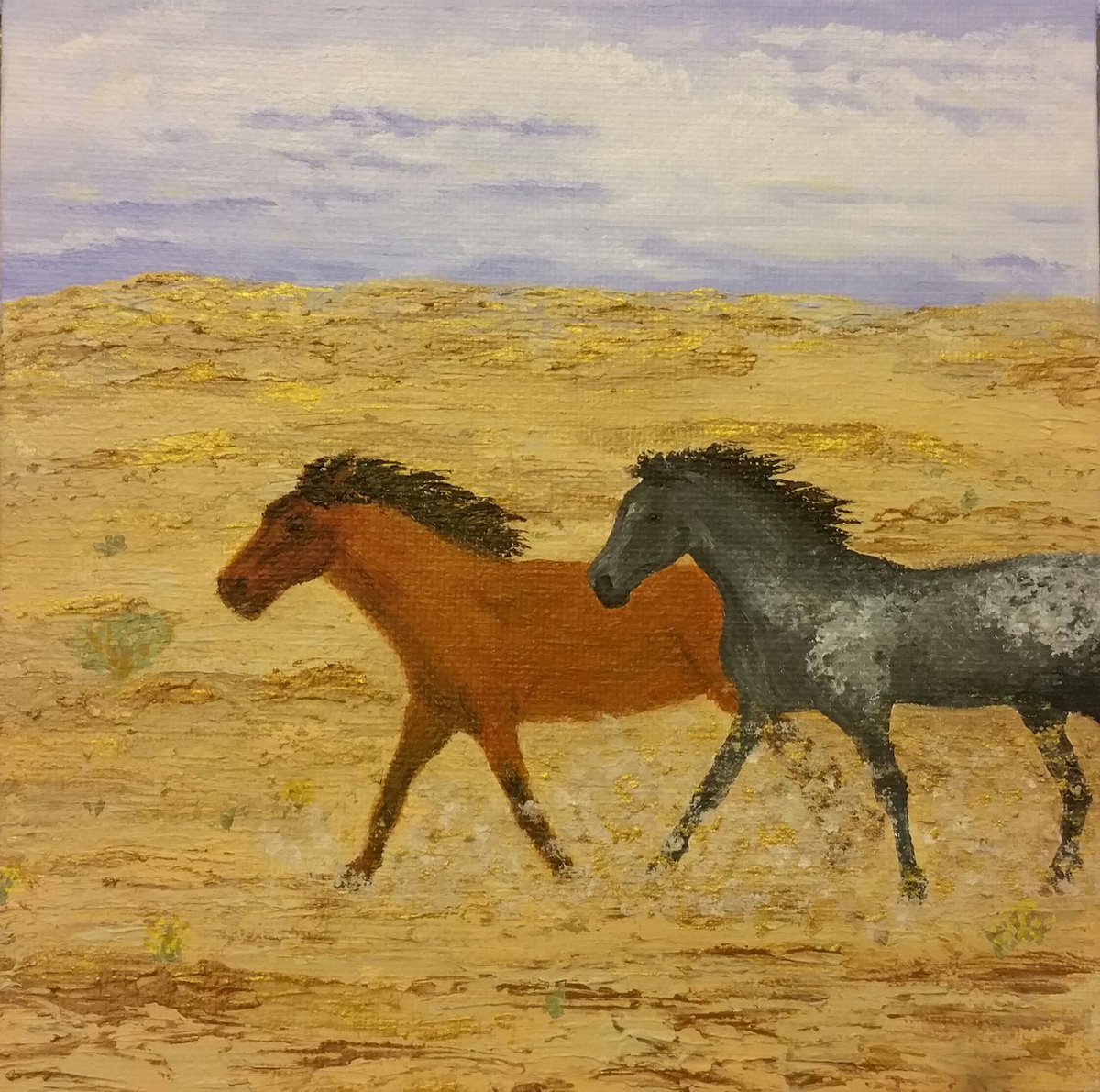 AlisaGarvey's tweet photo. Acrylic on panel. #art #artwork #artist #acrylicpainting #acrylic #horse #Horses #Desert #desertart #wildlife #southwest #southwestart https://t.co/e7WhqcTO1Q