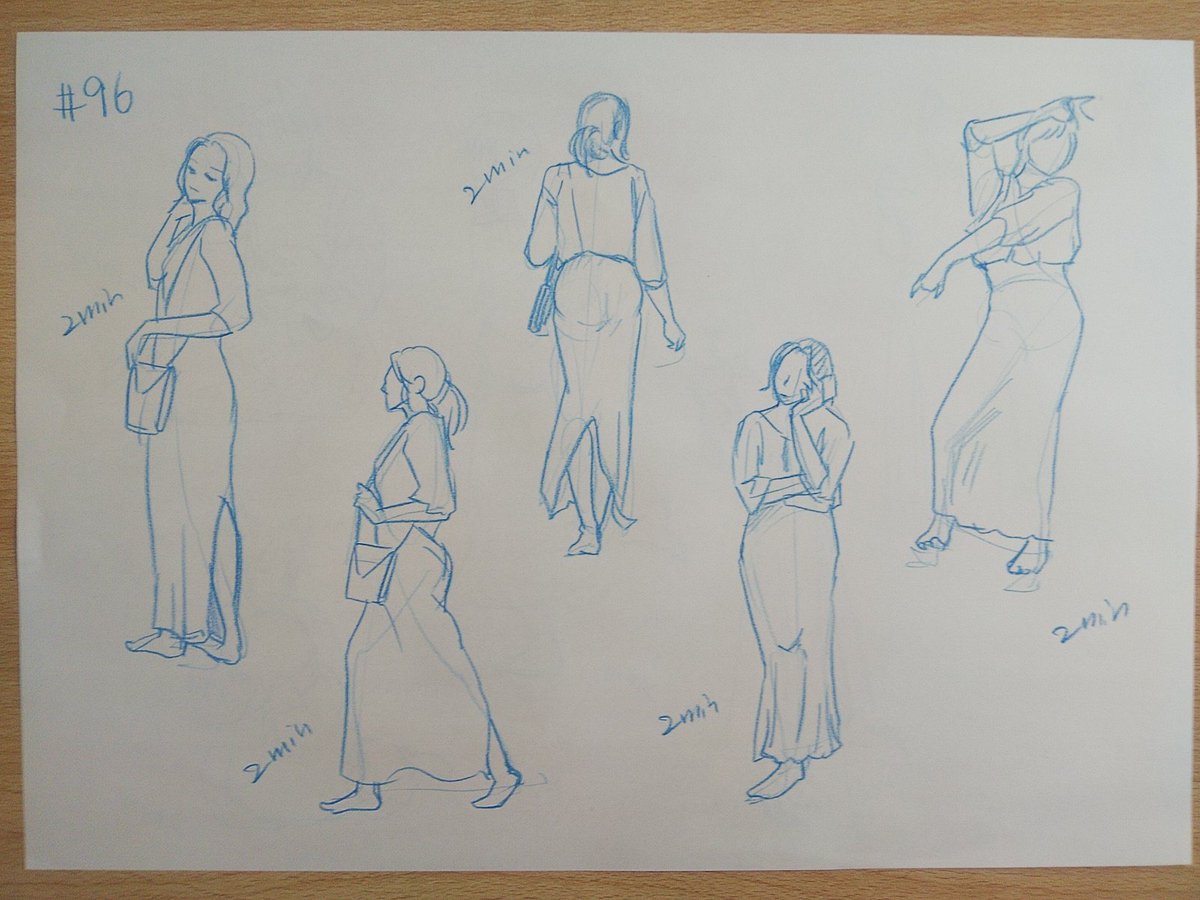 #さとまこクロッキー
#今日のクロッキー

＃95&amp;96
前回にひき続きいい感じ。描きやすかったです。 https://t.co/SesGYacB5q