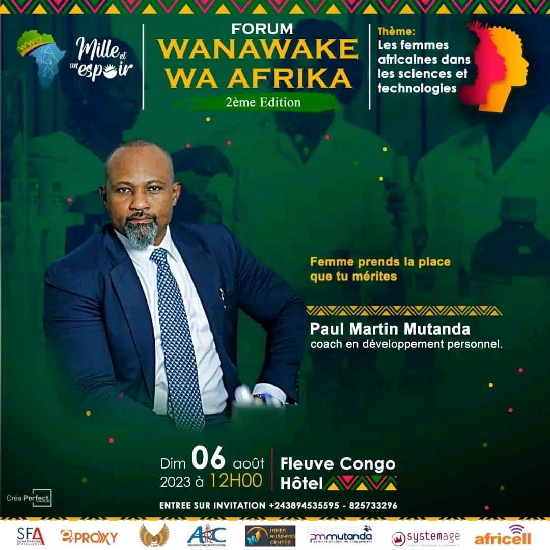 Mille1E's tweet photo. Le très charismatique Monsieur Paul-Martin MUTANDA sera de la partie!!!
Cette édition de Wanawake Wa Afrika promet des E T I N C E L L E S !!!!
#WanawakeWaAfrica https://t.co/2R85LekoJU