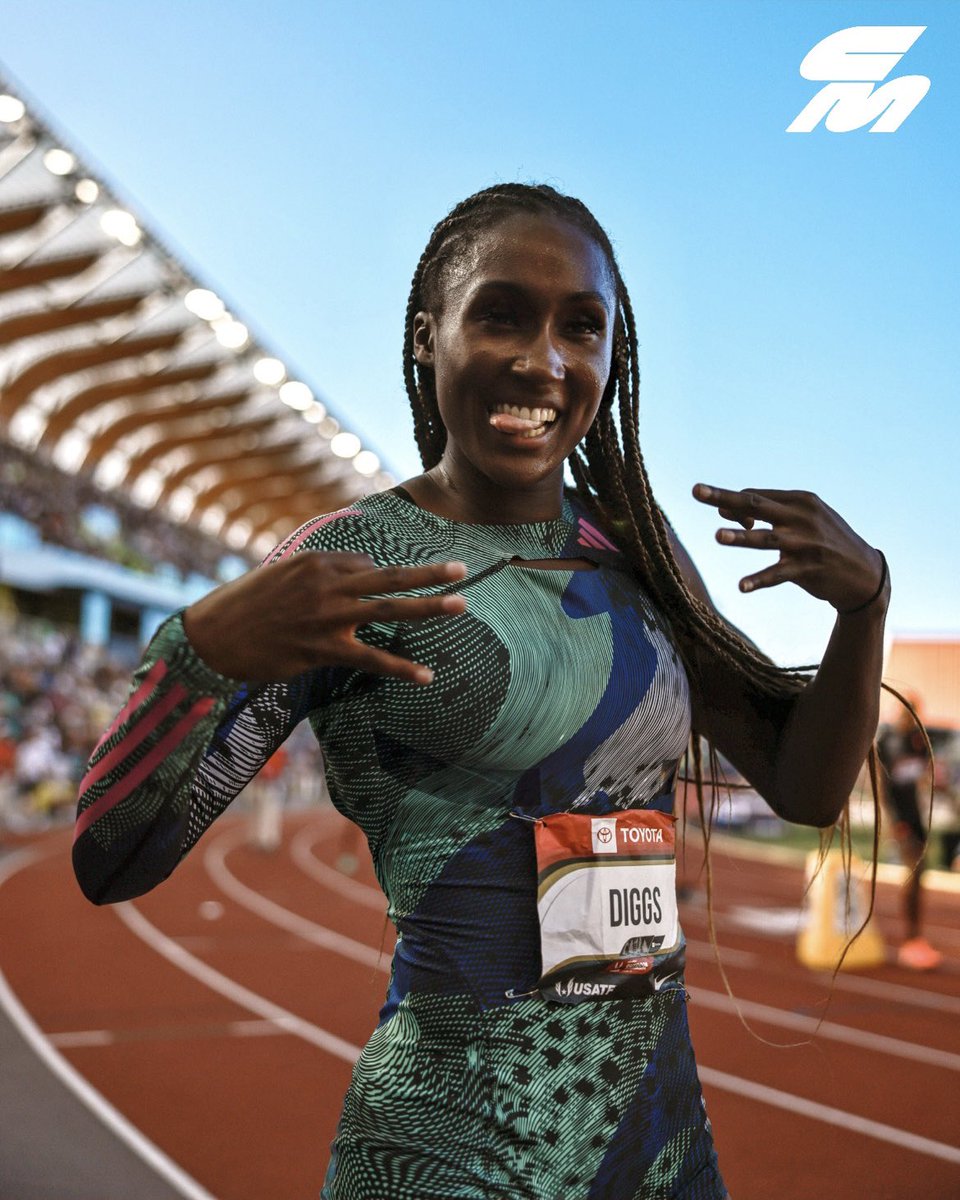 First race in a @adidasrunning kit seems to have worked out well for @DiggsTalitha 😁 #USATFOutdoors bronze in the women’s 400m final, a new PB of 49.93, and her second World team in two years. Not too shabby!