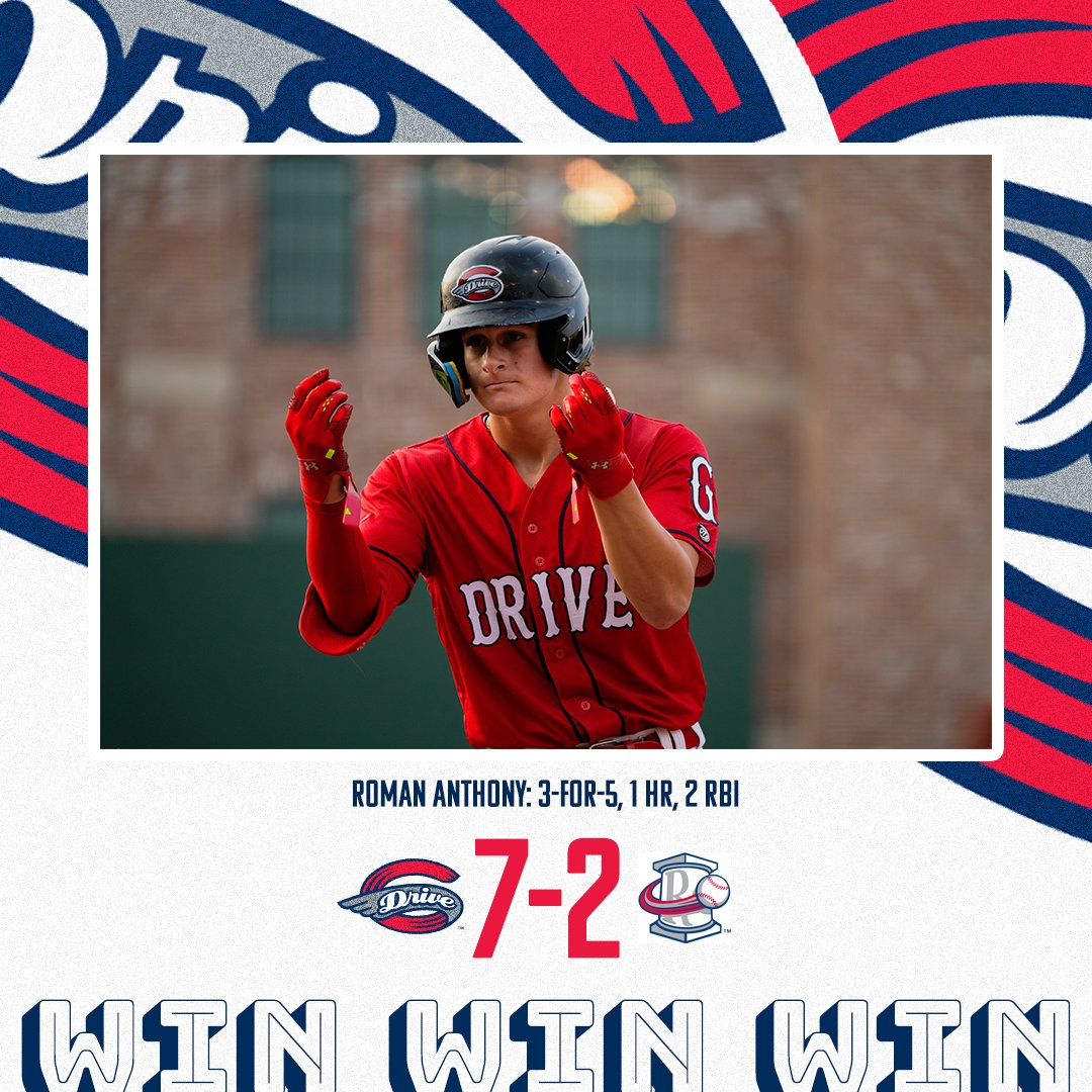 xGreenville Drive on Twitter "FINAL Drive 7, Braves 2 Roman Anthony