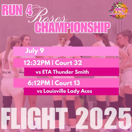 AAO Flight 2025 GBB (@flightelite2025) on Twitter photo Wrapped up <a href="/TFNsRun4Roses/">TFN's Run 4 Roses</a> classic 3-1, losing in the semifinals of the platinum bracket!
Catch us tomorrow starting at 12:30 on court 32!
<a href="/FlightAAOGBB/">AAO Flight Girls Basketball</a> Wrapped up <a href="/TFNsRun4Roses/">TFN's Run 4 Roses</a> classic 3-1, losing in the semifinals of the platinum bracket!
Catch us tomorrow starting at 12:30 on court 32!
<a href="/FlightAAOGBB/">AAO Flight Girls Basketball</a>