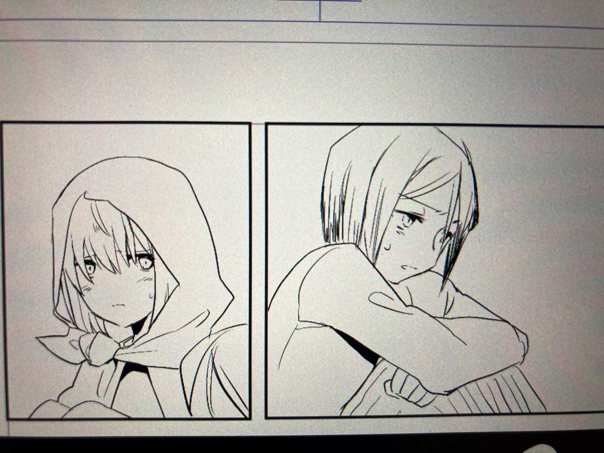 くそっ!なかなか終わらないが…!THE同人誌って感じの同人誌が描けていてすごくたのしい…間に合うのか… 可愛い師弟…楽しい… 