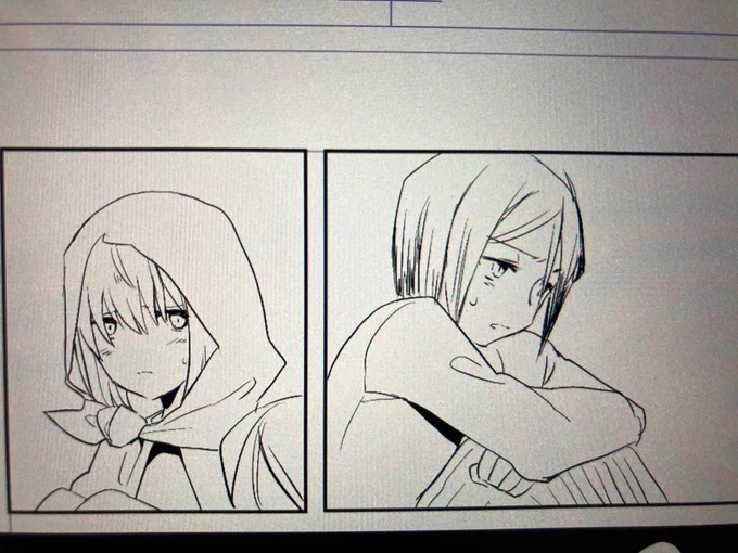 くそっ!なかなか終わらないが…!THE同人誌って感じの同人誌が描けていてすごくたのしい…間に合うのか… 可愛い師弟…楽しい… 