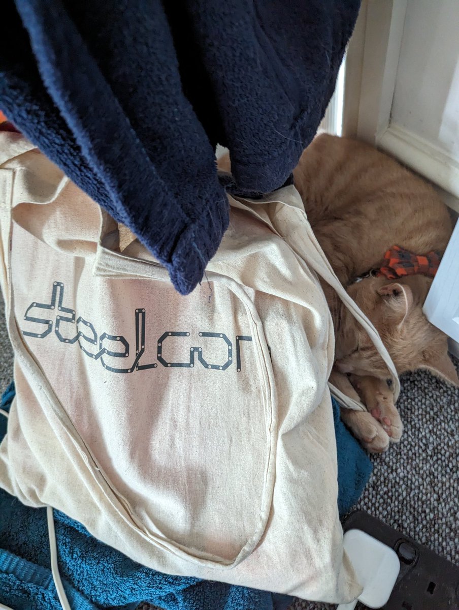 Great to be at <a href="/Steel_Con/">SteelCon</a> again after missing last year. 

Overnight my swag has been stolen by one of the cats and used to make a den...