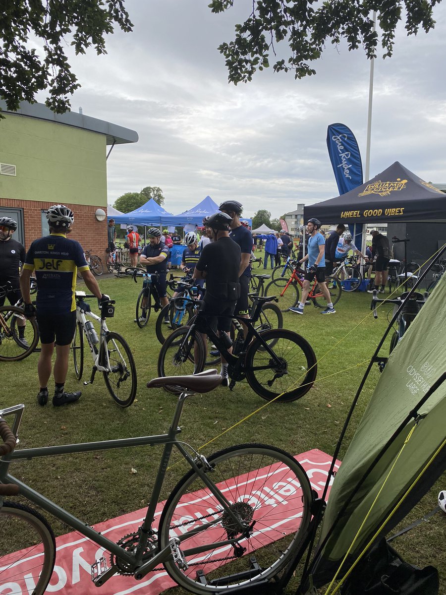 We are <a href="/RideForRyderLCH/">Ride for Ryder - The Sportive</a> <a href="/DeanCloseSport/">Dean Close Sport</a> <a href="/DeanCloseSchool/">Dean Close School</a> - there’s still time to come and ride for a great charity 
Getting ready for the first wave to leave - lots more waves to leave 😀