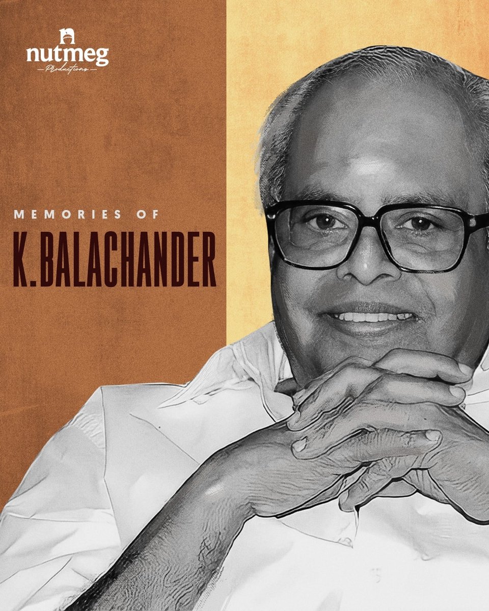NutmegProd's tweet photo. Celebrating the enduring legacy of director K Balachander on his birthday. Your films were a perfect blend of art and entertainment, pushing boundaries and challenging conventions. Your influence will forever be felt in the world of cinema.
#RememberingBalachander https://t.co/VfwyurH0sE