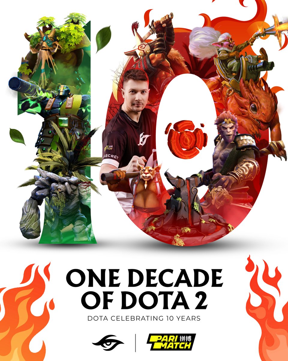teamsecret's tweet photo. Ten years. An entire decade since Dota 2 was officially released on July 9th, 2013.

HAPPY BIRTHDAY DOTA 2 🎉

#SecretDota @ParimatchGlobal https://t.co/7egH9hierq