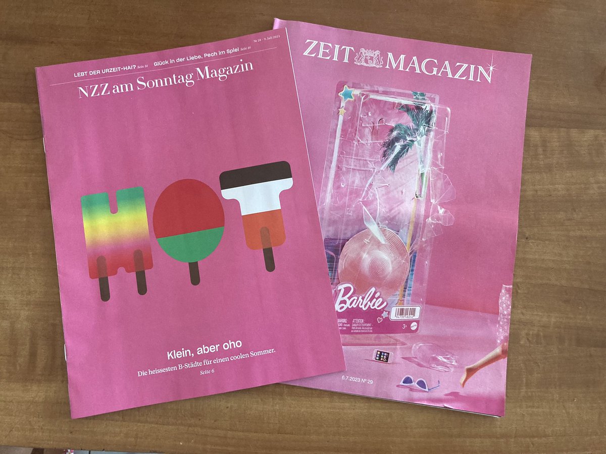 Pink is my favorite color… 💕Offenbar nicht nur meine. 💗 #lesevergnügen #sonntag @nzzas <a href="/DIEZEIT/">DIE ZEIT</a>