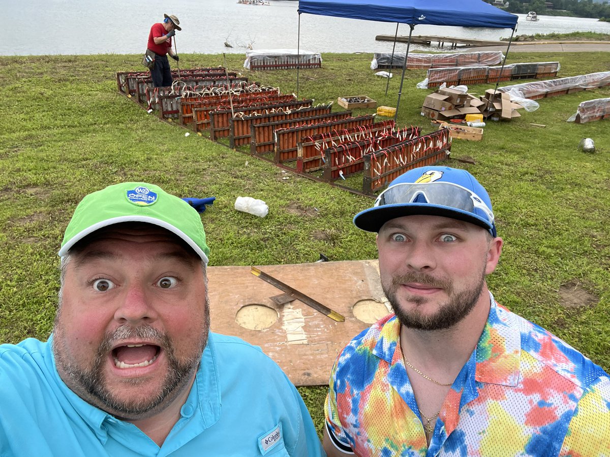 RickSmithIII's tweet photo. Fireworks at Roar. Pleasure to be chairman for this great city event for the past year. 

Happy to have @B_JacksonATC along for the ride to help with everything. 

One more day of the event tomorrow. https://t.co/NVmhMcqrFI