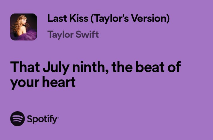 Feliz 9 de julho, Swifties 💜