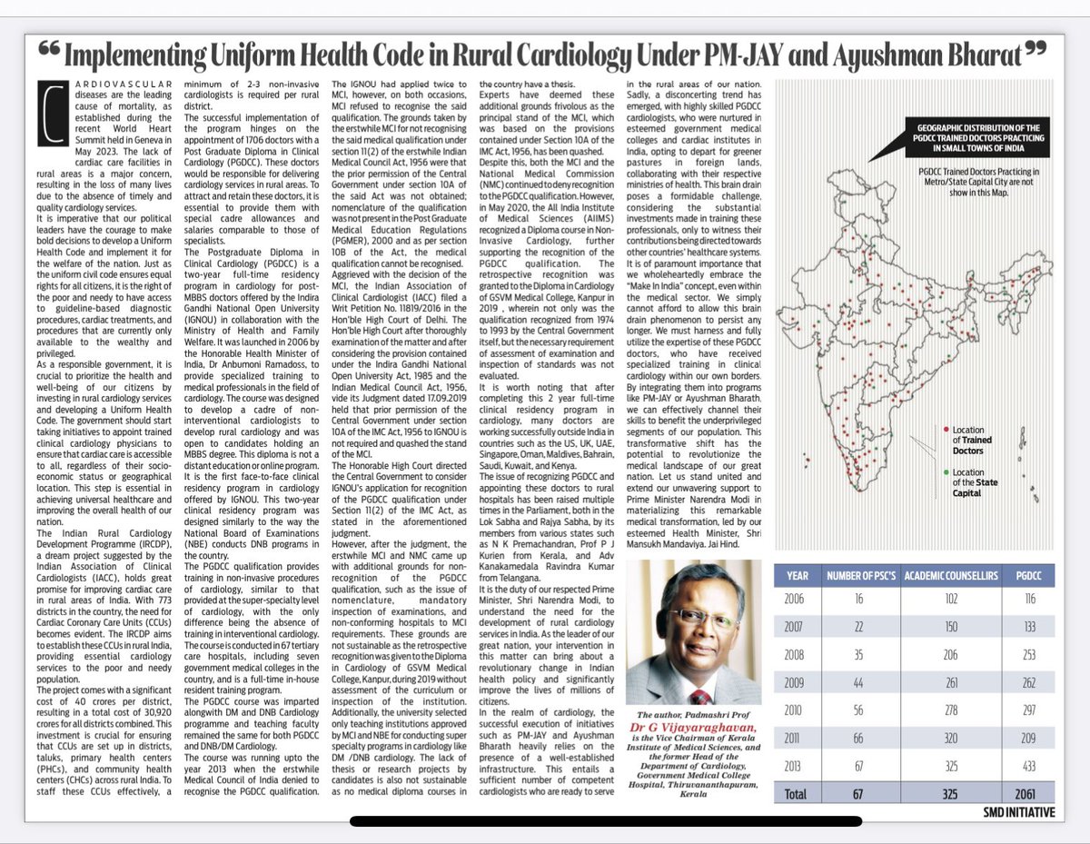 ACCINDIA's tweet image. @narendramodi @PMOIndia It is crucial to implement a #UniformHealthCode for rural cardiology services in India. The lack of access to quality cardiac care in rural areas is costing lives. #HealthcareForAll #RuralCardiologyServices @narendramodi_in @NewIndianXpress @IndianExpress