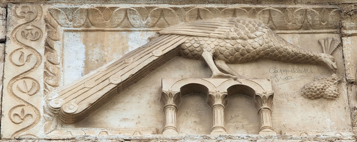 At first glance, you might miss the two peacocks (not the big eagles) at San Pietro, Spoleto, #Umbria. 
There’s a lot going on with all those arcades and #Romanesque ornament, but they’re there!
#SundayStonework #StoneworkSunday #romanico #AnimalsInChurches