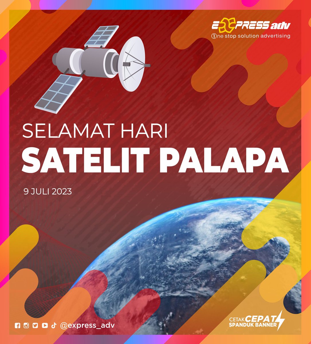 expressadv's tweet photo. Selamat Hari Satelit Palapa | 9 Juli 2023
#HariSatelitPalapa
#HariSatelitPalapa2023
#PercetakanCianjur
#DigitalPrintingCianjur
#AdvertisingCianjur
#CetakCepatSpandukBanner
#JagonyaSpanduk
#SpandukCepat
#CepatItuExpress
#ExpressAdv
#ExpressAdvertising https://t.co/QlDXprdtmM