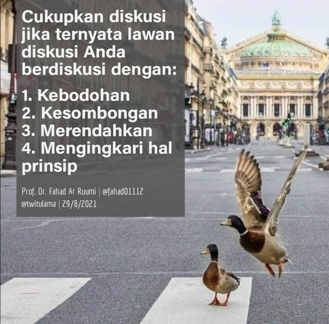 Gak usah lanjut diskusi jika....