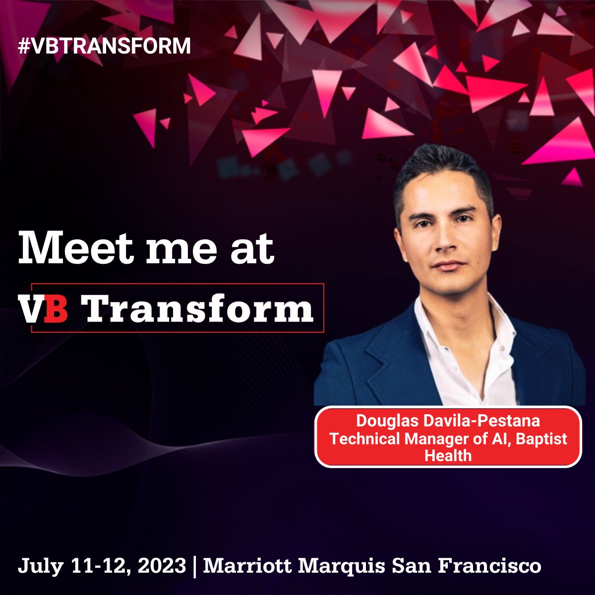 I'm speaking at the highly anticipated @VentureBeat  Transform conference, July 11-12 in San Fran. We'll be talking about #GenerativeAI  investments & actual real-world use cases.  

Get a discounted pass by using promo code VBTSKR50: events.venturebeat.com/transform-2023/

#VBTransform