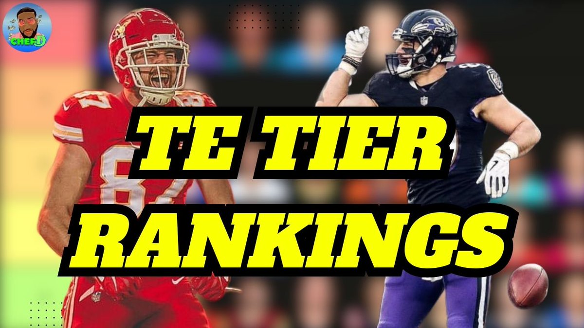 MetsNetsJetsD's tweet photo. TOP 25 TIGHT END RANKINGS | NFL | BEST BALL &amp; FANTASY FOOTBALL TIER RANK... 
https://t.co/CajPnIYsNI via @YouTube 
#NFLTwitter #nfl #FantasyFootball #dfs #bestball #nflrankings #draftkings #underdogfantasy https://t.co/Q0S7I6OEqQ