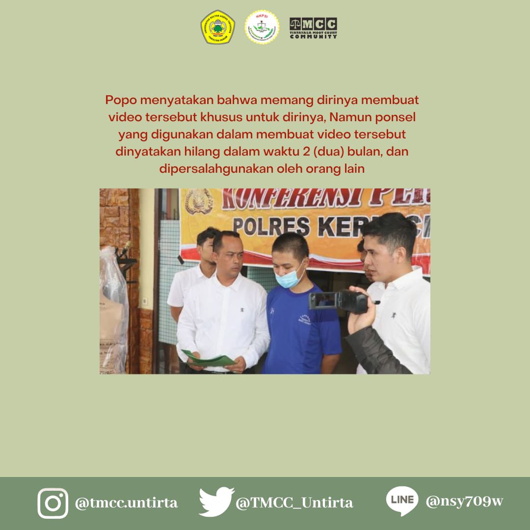 TMCC_Untirta's tweet photo. - K A M U S  H U K U M -

⚖️ Together, Forever, Be Winner⚖️

Halo Mooters! 👩‍⚖️👨‍⚖️

Sudah tau apa itu " CYBER PORN  " ?

Ikut aku belajar istilah dalam hukum yuk! https://t.co/lCtFSwt5iu
