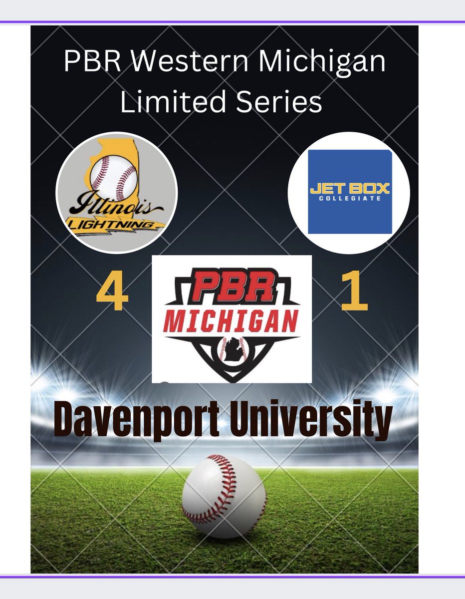 @LightningCoachHart12 (@lightningcoach2) on Twitter photo IL.⚡️18U Hart Wins 4-1 @PBRMIScout PBR Tourney
<a href="/xzaviervargas18/">Xzavier Vargas</a> w/a Gem
🔥(W)4ip,0h,2bb,7k’s 🔥
<a href="/markwolak4/">Mark Wolak</a> 2H,R at dish
(3ip,h,Save)
<a href="/parker_g13/">Parker Greenfield</a> 2H,rbi
<a href="/chrisrogers2119/">chris rogers</a> Triple,2rbi’s
<a href="/BCaniglia7/">Brandon Caniglia</a> Triple,2R
Boys grab the #1 Seed💪🏼
⏳Tomorrow 11:15a eastern
🏟️Davenport University IL.⚡️18U Hart Wins 4-1 @PBRMIScout PBR Tourney
<a href="/xzaviervargas18/">Xzavier Vargas</a> w/a Gem
🔥(W)4ip,0h,2bb,7k’s 🔥
<a href="/markwolak4/">Mark Wolak</a> 2H,R at dish
(3ip,h,Save)
<a href="/parker_g13/">Parker Greenfield</a> 2H,rbi
<a href="/chrisrogers2119/">chris rogers</a> Triple,2rbi’s
<a href="/BCaniglia7/">Brandon Caniglia</a> Triple,2R
Boys grab the #1 Seed💪🏼
⏳Tomorrow 11:15a eastern
🏟️Davenport University