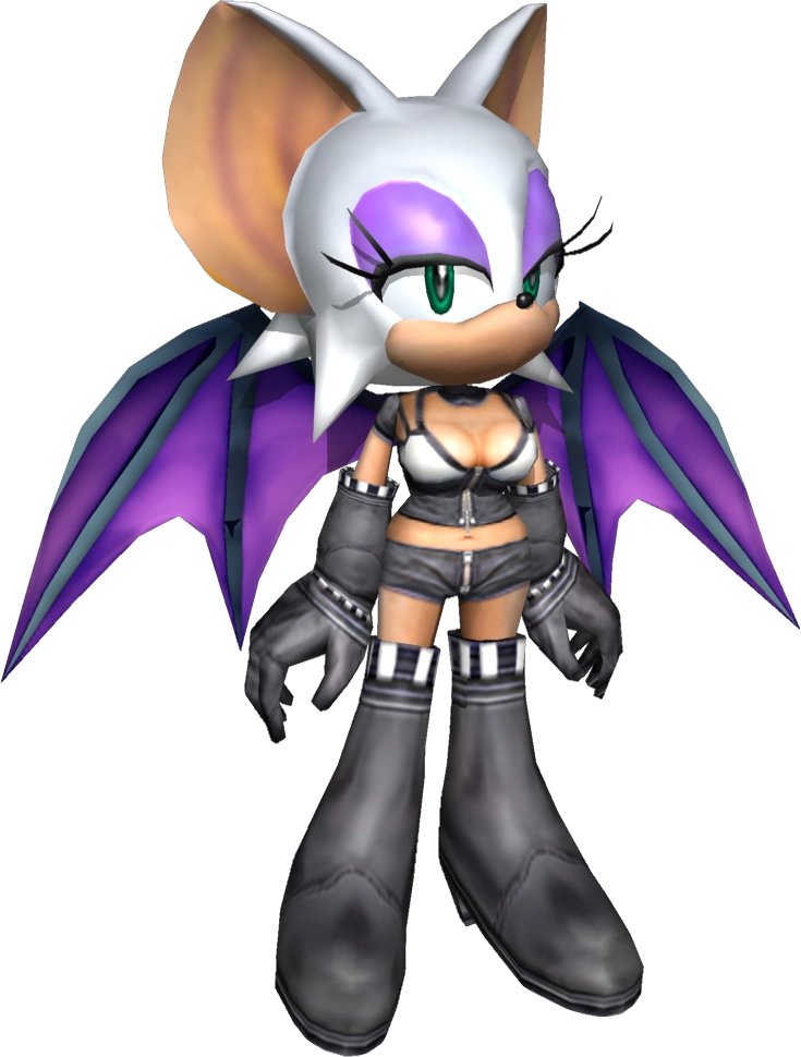 Rouge's alternate costume in Sonic Adventure 2 Battle suggests that she either only grows fur on her head, or shaves her body.
