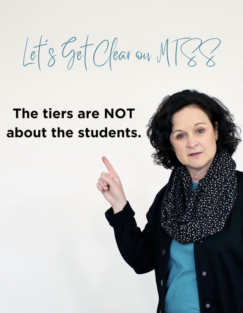 "👉 There are no Tier 1 students, or Tier 2 or Tier 3 students.

The tiers are not about students, they're about systems of support 𝘧𝘰𝘳 students." -Stephanie Stollar

<a href="/sstollar6/">Stephanie Stollar</a>