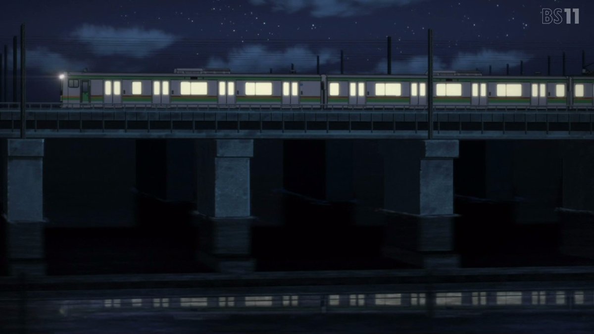 青ブタ劇場版鉄道要素その4。 咲太と桜島先輩は茅ケ崎駅から東海道線に乗って熱海へ。E231系の車内描写がTVシリーズ第2話の311系の使い回し ...