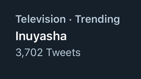 rnsslt's tweet photo. inuyasha trending is back!!! (07/09/23) https://t.co/kCRdvTyELY