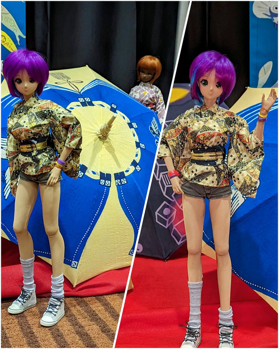 rc2agog's tweet photo. Japan Fair & Kitsu! Kendo, art umbrellas, and "that's not how you play! Oh, Kitsu!"😅
.
#Kitsu #SmartDoll #BJD #actionfigure #JapanFair #AkiMatsuri #Kendo #YoYoTsuri #rubberduck #yukata #JapanFairUS2023 #JapanFairUS #MeydenbauerCenter #balljointeddolls #MiraiPNW #dollphotography https://t.co/DvGSf8u579