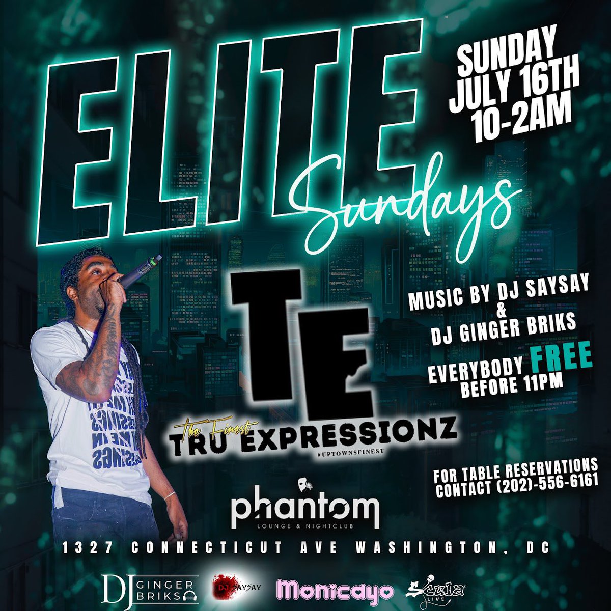 DUSTY_TE's tweet image. July 16th @TruExpressionz Back at Phantom DC #EliteSundays #TETheFinest #TruExpressionz