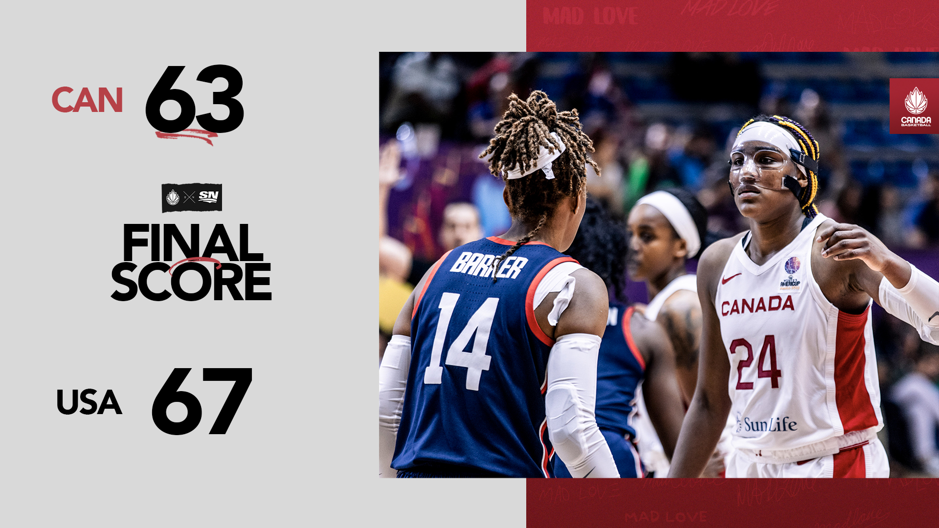 Canada Basketball on Twitter "Canada comes up just short. The Senior