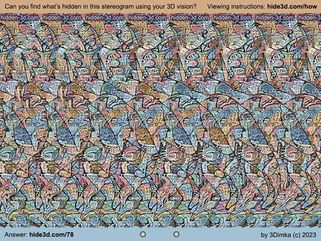 Startling Stereograms マジカルアイ3D画像集 3D立体視】優雅に歩いている動物が見える？ 『マジカル・アイ