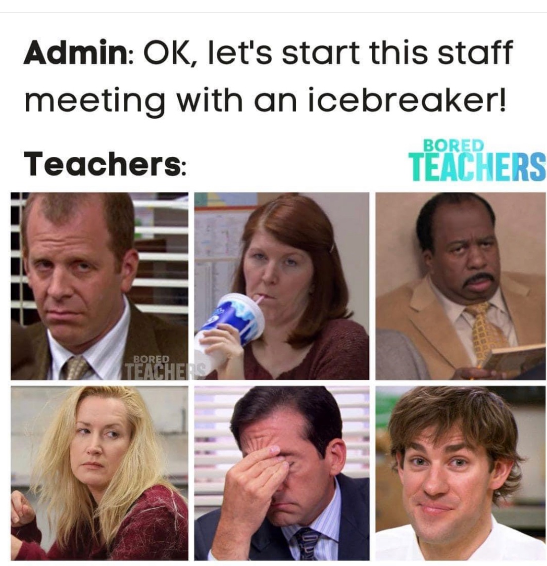 Fyi! Teachers do not like ice breakers lol😂😂😂
