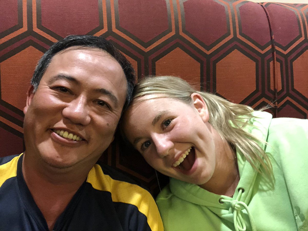 She is adopted.  Can’t use chopsticks.