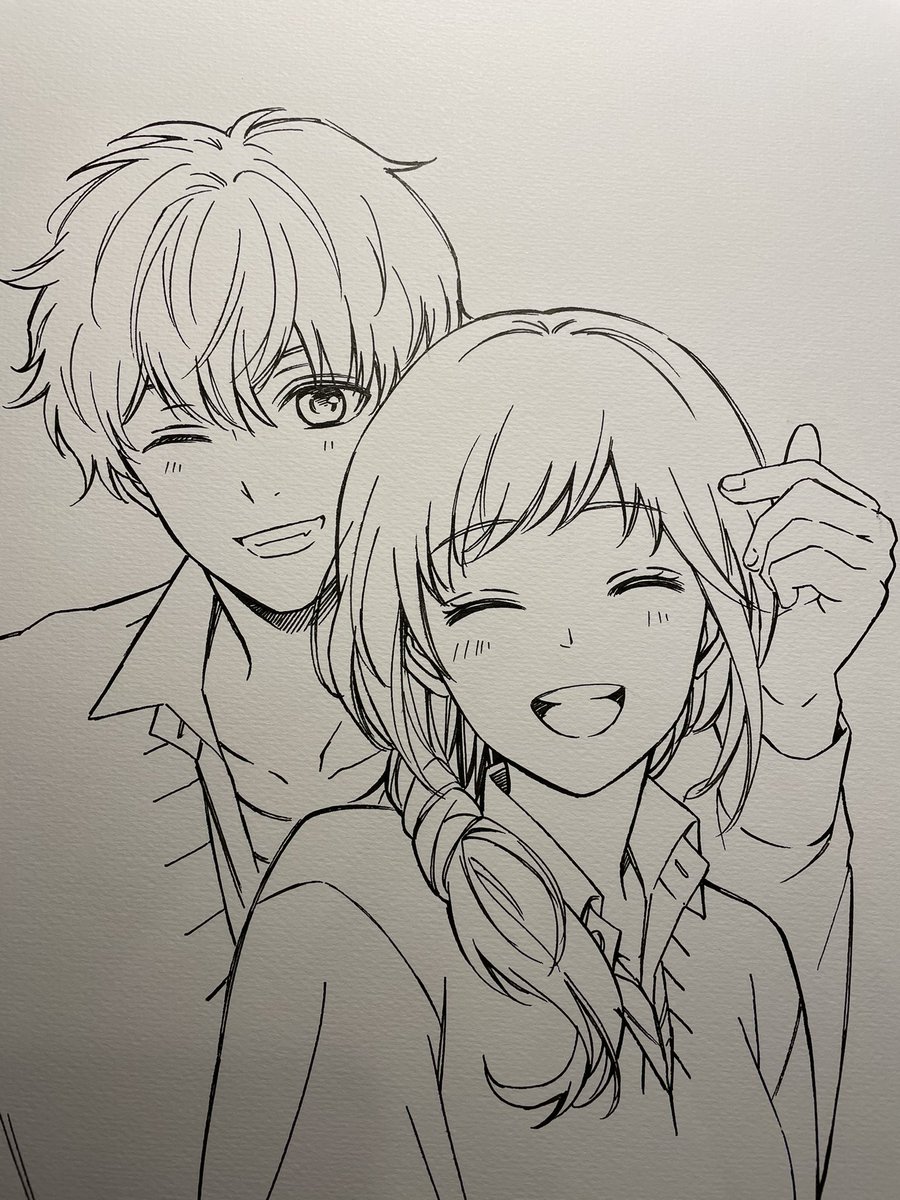 ここ数日は直筆カラー色紙描いててこれがラストのリターン品制作です。気合い入れて色塗ります! 