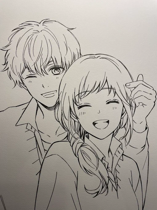 ここ数日は直筆カラー色紙描いててこれがラストのリターン品制作です。気合い入れて色塗ります! 