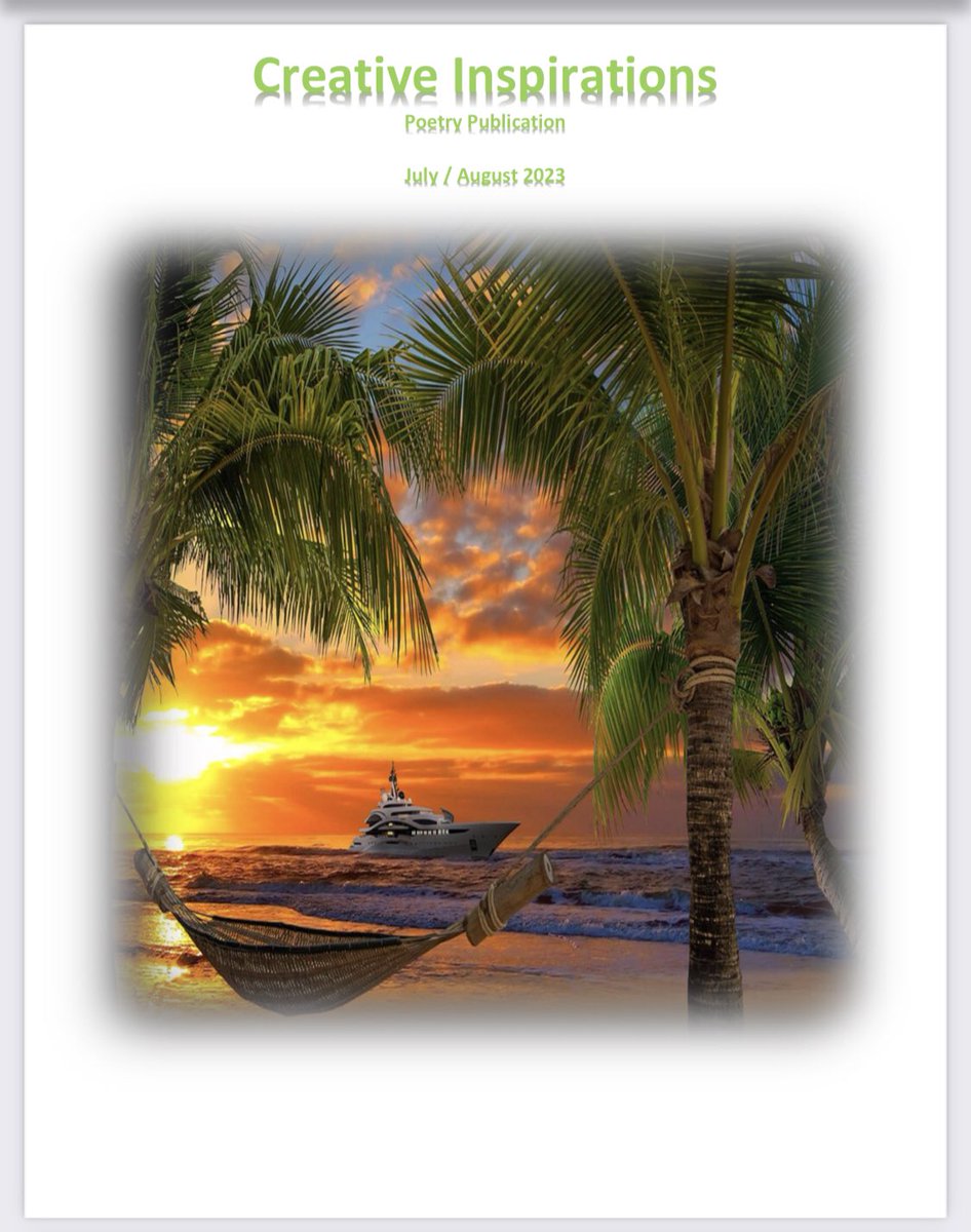 NeenaSingh7's tweet photo. #CreativeInspirations July/August 2023 received today.
Grateful to Rev. Maurice Reynolds for the inclusion of 3 of my #haiku on the theme of #Summer in the beautiful issue.
Congratulations to all featured poets. https://t.co/2ZgN0dPX63