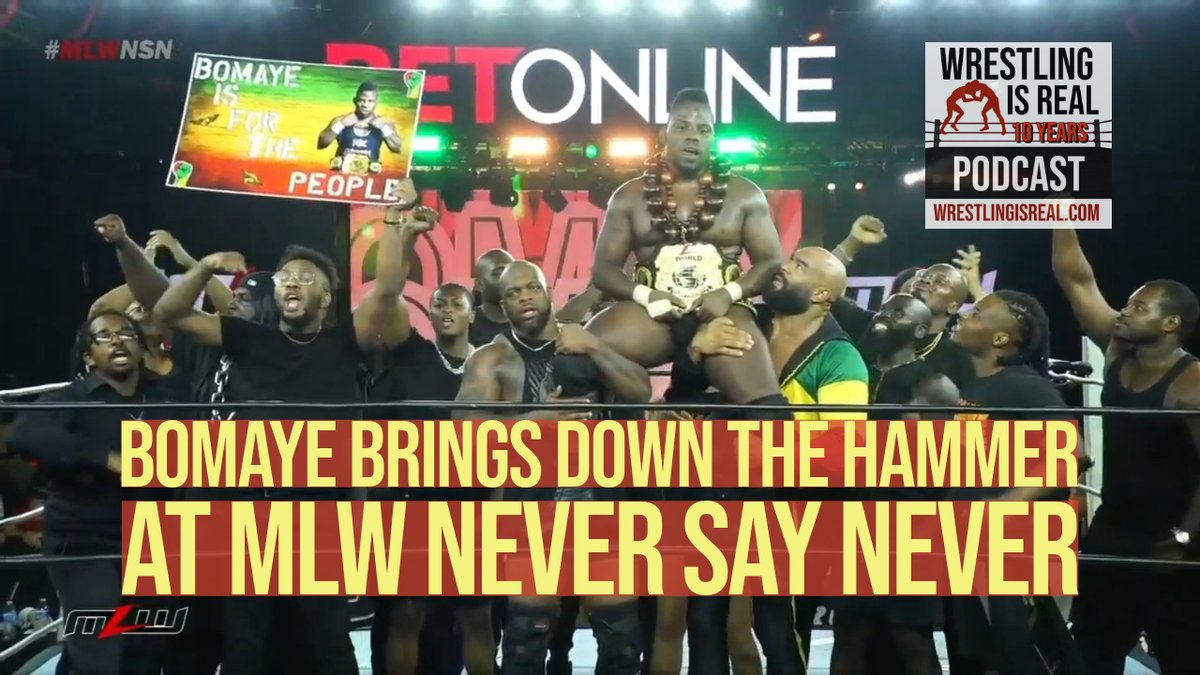 #Bomaye Brings Down the Hammer at #MLW  Never Say Never as Alex Kane #MLWNsN
Plus I talk about the Trial of Roman Reigns and Punk vs. Joe on this new episode now at wrestlingisreal.com