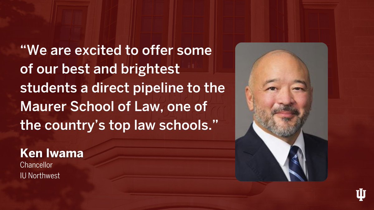 A new partnership between <a href="/IUMaurerLaw/">IUMaurerLaw</a> and <a href="/IUNorthwest/">IU Northwest (IUN)</a> is creating a new pathway for students to study law: bit.ly/3XWSsAV