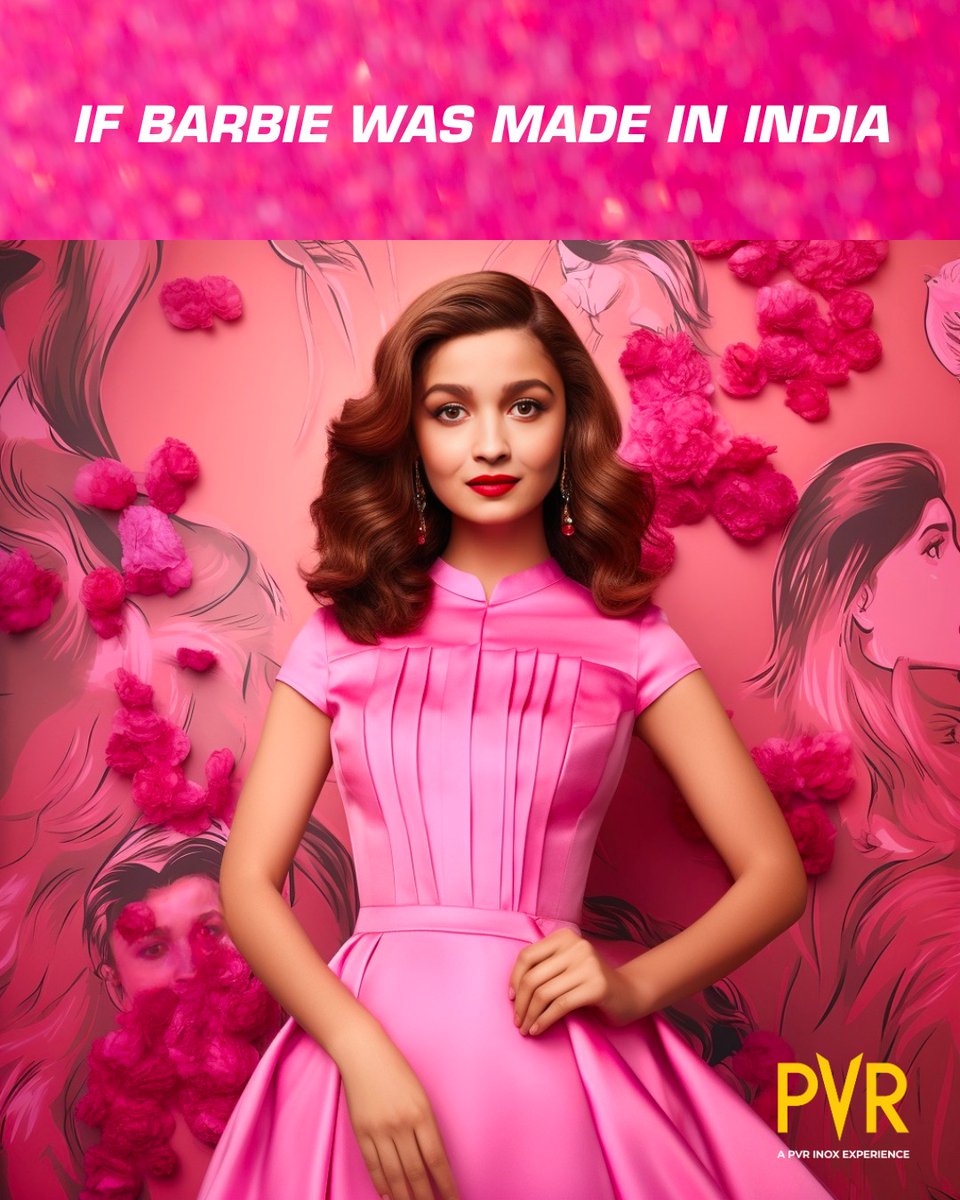 _PVRCinemas's tweet photo. Barbie is here to take you on a glamorous adventure!💗✨
Who would slay the Barbie look and would be a perfect choice if the movie was made in India? Let us know in the comments down below.

#Barbie releasing at PVR on 21st July! 
.
.
.
#MargotRobbie #KingsleyBenAdir #RyanGosling #EmmaMackey #HariNef #BarbieMovie #KiaraAdvani #AliaBhatt #SamanthaRuthPrabhu #AishwaryaRaiBachchan #IndianBarbie