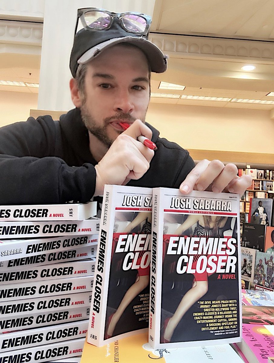 JoshSabarra's tweet photo. ENEMIES CLOSER is available now wherever books are sold. π Signed copies are in stock @bneventsgrove for pick-up or phone order. #JoshSabarra #EnemiesCloser #books #author #novel #reading #bookclub #bookstore #goodreads #Hollywood #LA #LosAngeles #summer #HotSummerReads https://t.co/J1ty6rWq8V